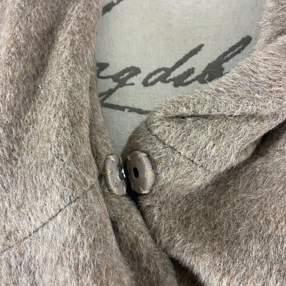 Cole Haan Women's Tie-Waist Wool & Alpaca Blend Wrap Coat Sz 12 Maple Sugar NWOT - Picture 9 of 15